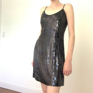 Black Sequinned Dress